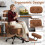 Costway Ergonomic Office Chair Suede Fabric Adjustable High Back Armrests 5
