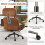 Costway Ergonomic Office Chair Suede Fabric Adjustable High Back Armrests 9