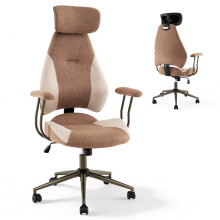 Mid Century Ergonomic Computer Chair Rocking Backrest