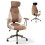 Costway Mid Century Ergonomic Computer Chair Rocking Backrest 1