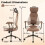 Costway Mid Century Ergonomic Computer Chair Rocking Backrest 3