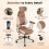 Costway Mid Century Ergonomic Computer Chair Rocking Backrest 9