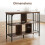 Costway 3-Tier Bookshelf Open Bookcase Metal Frame Display Shelf Home Office 3