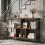 Costway 3-Tier Bookshelf Open Bookcase Metal Frame Display Shelf Home Office 9