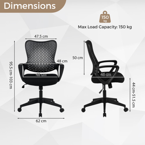 Costway Ergonomic Office Chair Computer Desk Chair Armrests 2