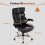Costway PU Leather Office Chair Ergonomic Computer Desk Chair Wheels 3