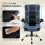 Costway PU Leather Office Chair Ergonomic Computer Desk Chair Wheels 9