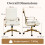 Costway Ribbed Leather Swivel Office Chair Wheels 3