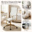 Costway Ribbed Leather Swivel Office Chair Wheels 4