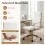 Costway Ribbed Leather Swivel Office Chair Wheels 8