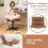 Costway Modern Criss Cross Chair PU Leather Upholstered Armless Desk 8