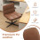 Costway Modern Criss Cross Chair PU Leather Upholstered Armless Desk 9