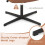 Costway Modern Criss Cross Chair PU Leather Upholstered Armless Desk 10
