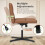 Costway Modern Criss Cross Chair PU Leather Upholstered Armless Desk 11