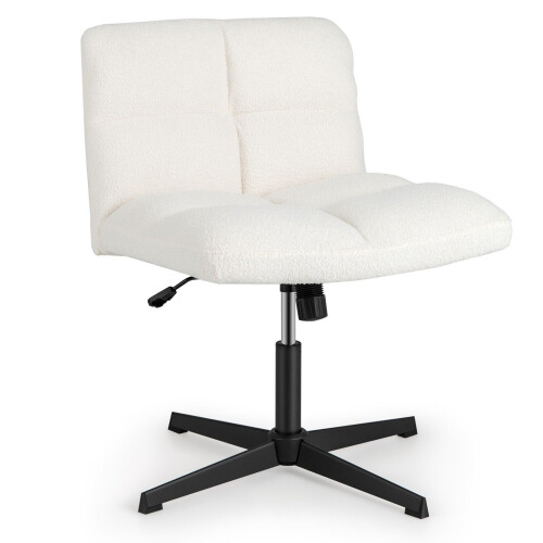 Costway Armless Home Office Chair Swivel Desk Adjustable Task Vanity