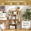 Costway Open back Geometric Bookshelf Home 6-Cube Large Bookcase 8