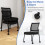 Costway Armless Waiting Room Chair Wheels Set 2 4