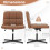 Costway Modern Criss Cross Chair PU Leather Upholstered Armless Desk 3