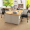 Costway Armless Waiting Room Chair Wheels Set 2 6