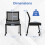 Costway Armless Waiting Room Chair Wheels Set 2 8