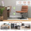 Costway Modern Criss Cross Chair PU Leather Upholstered Armless Desk 7