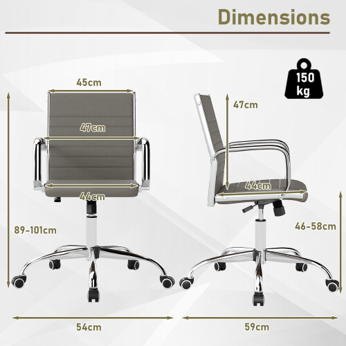 Costway Office Chair Height Adjustable Conference Room Chair 2