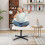 Costway Armless Home Office Chair Swivel Desk Adjustable Task Vanity 9