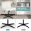 Costway Armless Home Office Chair Swivel Desk Adjustable Task Vanity 11