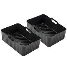 Revestimientos de Silicona Rectangulares para Freidora de Aire para , Cesta Rectangular Reutilizable para Hornear Alimentos y Horno.