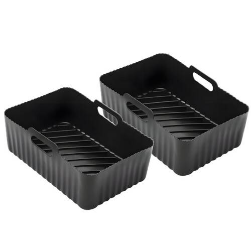 Silicone Air Fryer Liners Rectangular for  Airfryer Insert and Oven Reusable Rectangle Food Baking Basket