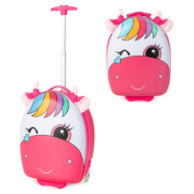 16 Kids Rolling Luggage Carry On Spinner Suitcase Flashing Wheels