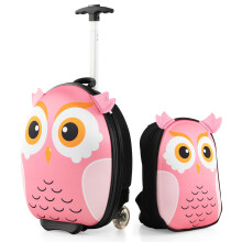2 PCS Kid Luggage Set Portable Rolling Kids Suitcases