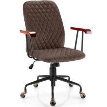 Velvet Rocking Leisure Chair Adjustable Swivel Home Office Chair