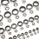 Angeln Ringe Set 41-teilig Spitze Seite Keramik 19