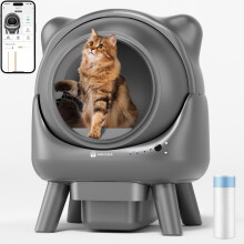 Amicura Cura X1 Gris, arenero automático para gatos de 80+8 L con app y Wi-Fi