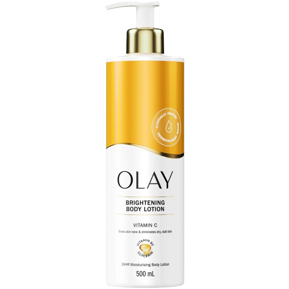 Olay Vitamin C Brightening Body Lotion, 24HR Moisturising Cream 500ml | Full body skincare, evens skin tone, with Vitamin C, Vitamin B5 B3, Glycerin. Smooth, moisturised skin, no greasy residue - Image 5