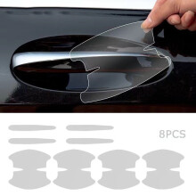 (8PCS white) Kratzfester Aufkleber für die Türgriffmulde, transparent, zum Schutz des Lackoberflächenmaterials, Autozubehör