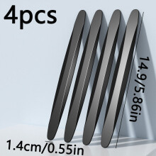(Black 4pcs) Protetor de Borda de Porta de Carro, Faixa de Proteção Amortecedora, Moldura de Acabamento, Protetor