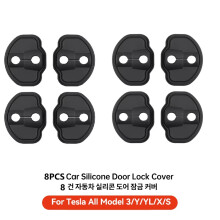 (8PCS for Tesla) YZ kompatibel mit Tesla Model 3 Y YL X Juniper Highland Autotürschloss-Abdeckung Schutz Silikon Stoßdämpfer
