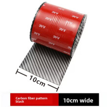 (Carbon Fiber 10cm) Einstiegsleisten aus Kohlefaser für Auto-Stoßstangen, Antikollisionsschutz-Aufkleber, Zierleiste, kratzfester