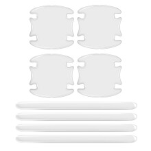 (strip and bowl) 8-teiliges Set kratzfester Schutzaufkleber für Autotürgriffe, universell einsetzbar, unsichtbar, Antikollisionsschutzstreifen