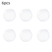 (Circle-6pcs, 40x8mm) Türknauf-Wandschutz, durchsichtiger Türstopper aus weichem Gummi, Türgriffpuffer, Wandschutz, geräuschdämpfende