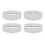 (4Pcs White) Capa protetora universal para fivela de cinto de segurança, capa protetora de silicone macio anticolisão 1