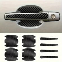 (8PCS black) Kratzfester Aufkleber für die Türgriffmulde, transparent, zum Schutz des Lackoberflächenmaterials, Autozubehör