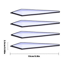 (4pcs white) Adesivo protetor antirriscos para portas de carros, para-choques e bordas de retrovisores.