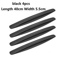 (Black 4PCS) Antikollisionsleisten für Stoßfänger vorne und hinten, Türkarosserie-Antikratz-Antikollisionsaufkleber,