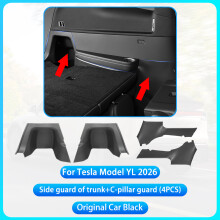 (For LHD Model YL, 4PCS Black) Kompatibel mit Tesla Model YL (Markteinführung 2026): Einstiegsleisten-Schutz für Vorder- und Hintertüren,