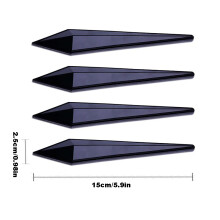 (4pcs black) Adesivo protetor antirriscos para portas de carros, para-choques e bordas de retrovisores.