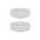 (2Pcs White) Capa protetora universal para fivela de cinto de segurança, capa protetora de silicone macio anticolisão 1