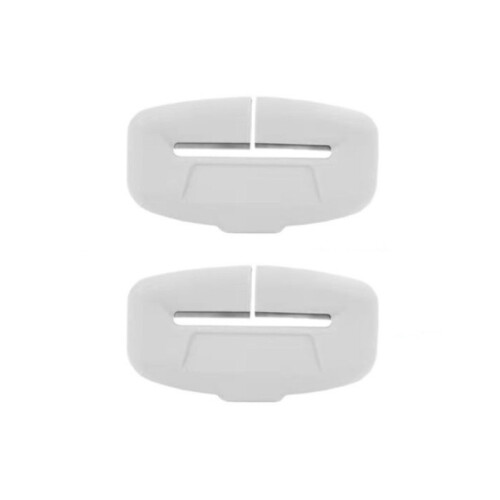 (2Pcs White) Capa protetora universal para fivela de cinto de segurança, capa protetora de silicone macio anticolisão
